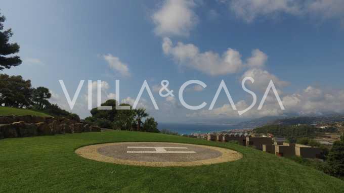 Villa with a helicopter pad in Bordighera