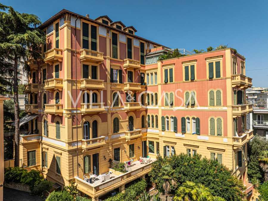 A two-bedroom apartment is for sale in the center of Sanremo near the sea.