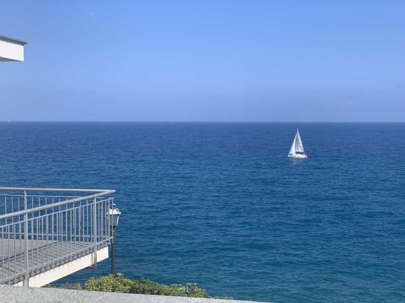 In Bordighera, a villa with a private beach.