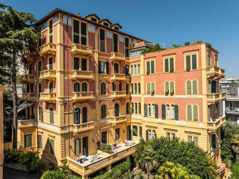 A two-bedroom apartment is for sale in the center of Sanremo near the sea.