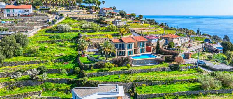 A house by the sea in Bordighera is for sale.