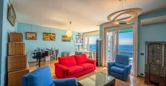 Two-story apartment with a sea view in Sanremo.